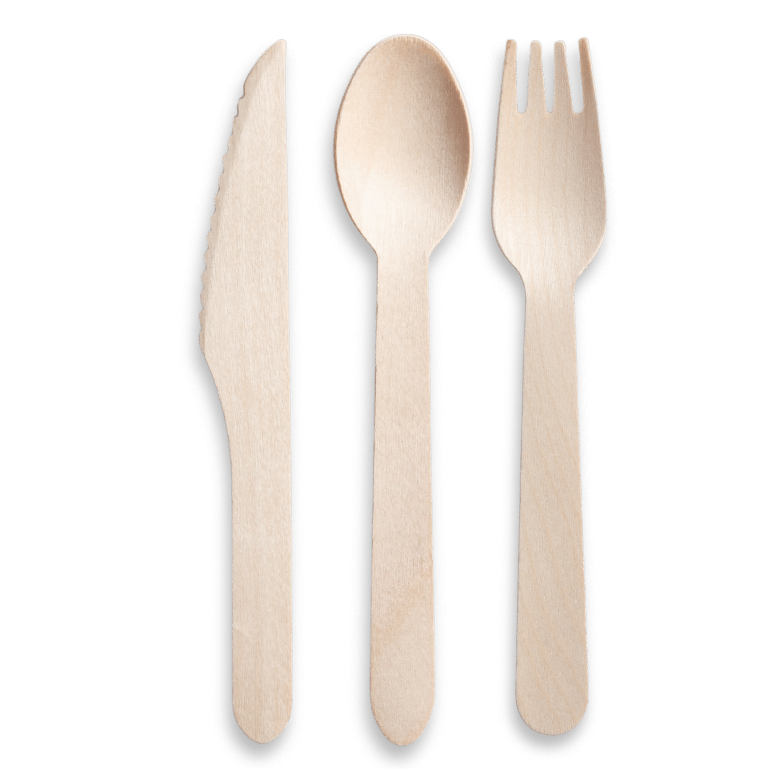 Cutlery set 16.5cm (9) 3-in-1 Wooden Cutlery Set - Image 1